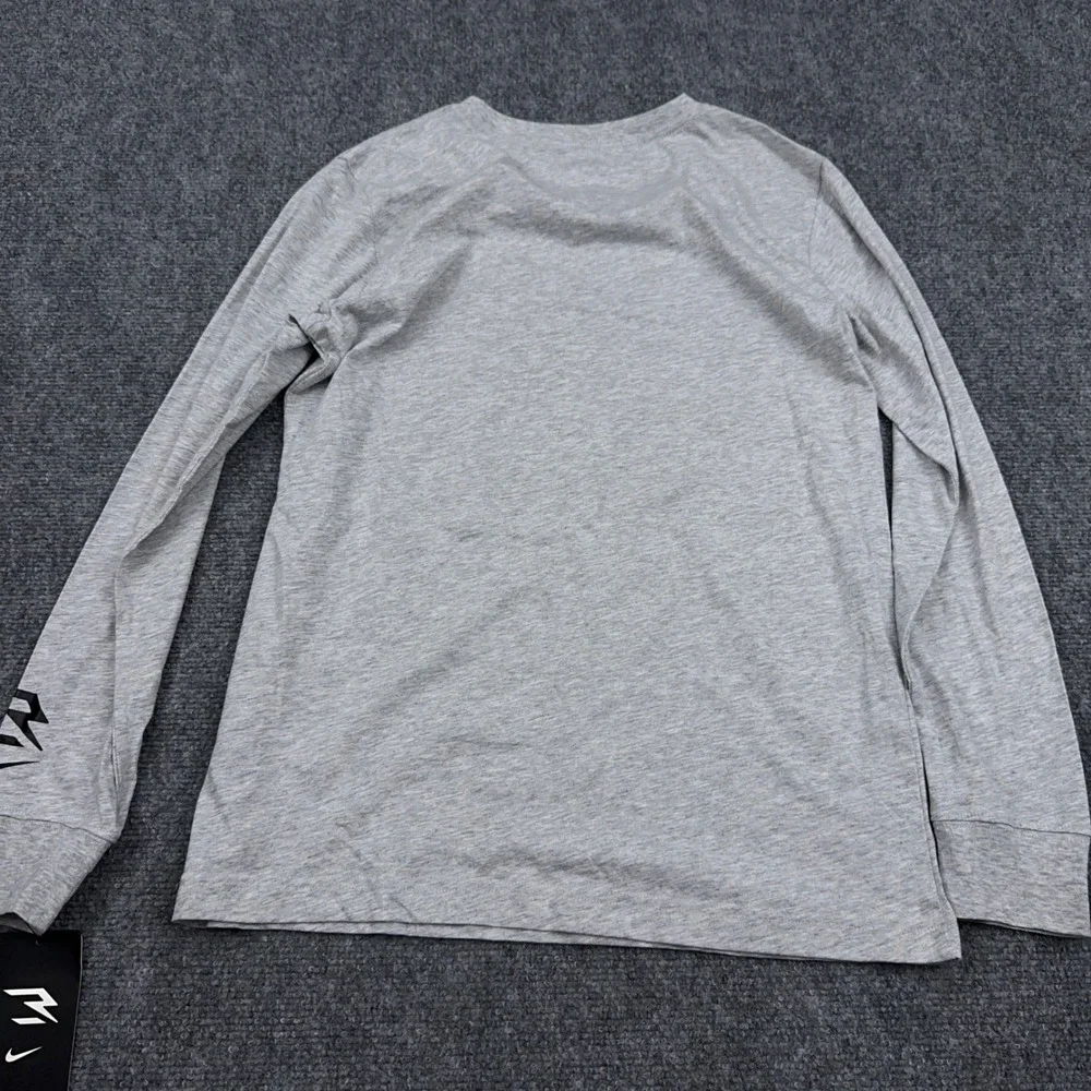 NEW Nike 3 Brand Long Sleeve Shirt Kids XL Gray‎ Graphic All In Russell Wilson